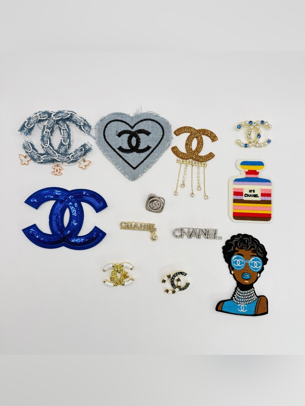 New 12pc high quality patch/brooch set very beautiful great deal